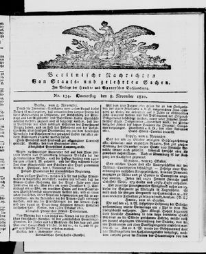 Berlinische Nachrichten von Staats- und gelehrten Sachen vom 08.11.1810
