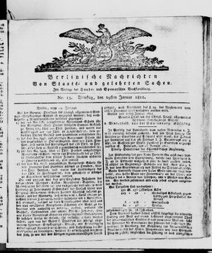 Berlinische Nachrichten von Staats- und gelehrten Sachen vom 29.01.1811