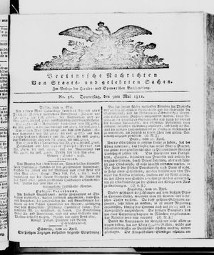 Berlinische Nachrichten von Staats- und gelehrten Sachen vom 09.05.1811