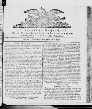 Berlinische Nachrichten von Staats- und gelehrten Sachen vom 18.05.1811