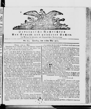 Berlinische Nachrichten von Staats- und gelehrten Sachen vom 21.05.1811