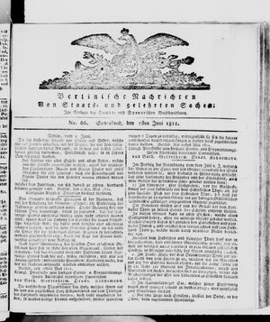 Berlinische Nachrichten von Staats- und gelehrten Sachen vom 01.06.1811