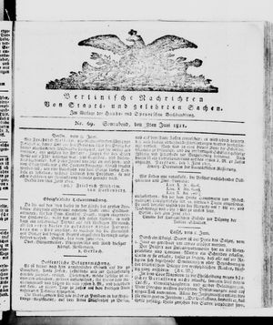 Berlinische Nachrichten von Staats- und gelehrten Sachen vom 08.06.1811