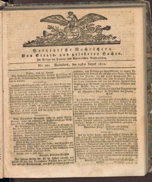 Berlinische Nachrichten von Staats- und gelehrten Sachen vom 24.08.1811