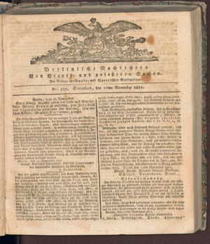 Berlinische Nachrichten von Staats- und gelehrten Sachen vom 16.11.1811