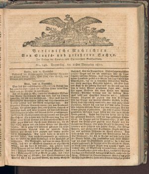 Berlinische Nachrichten von Staats- und gelehrten Sachen on Nov 21, 1811