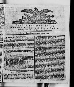 Berlinische Nachrichten von Staats- und gelehrten Sachen vom 04.01.1812