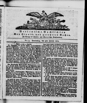 Berlinische Nachrichten von Staats- und gelehrten Sachen on Jan 9, 1812