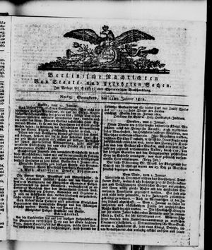 Berlinische Nachrichten von Staats- und gelehrten Sachen vom 11.01.1812