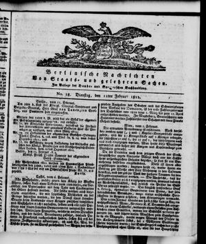 Berlinische Nachrichten von Staats- und gelehrten Sachen vom 11.02.1812