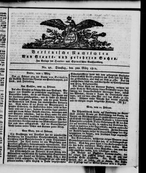 Berlinische Nachrichten von Staats- und gelehrten Sachen vom 03.03.1812