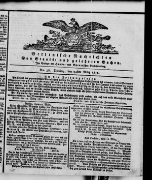 Berlinische Nachrichten von Staats- und gelehrten Sachen vom 24.03.1812