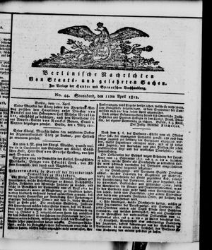 Berlinische Nachrichten von Staats- und gelehrten Sachen vom 11.04.1812