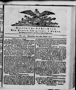 Berlinische Nachrichten von Staats- und gelehrten Sachen vom 22.08.1812