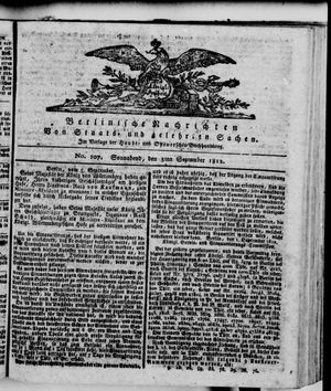 Berlinische Nachrichten von Staats- und gelehrten Sachen vom 05.09.1812