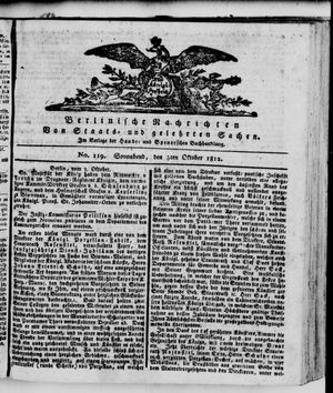 Berlinische Nachrichten von Staats- und gelehrten Sachen vom 03.10.1812