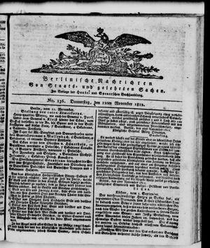 Berlinische Nachrichten von Staats- und gelehrten Sachen vom 12.11.1812
