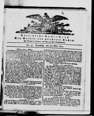 Berlinische Nachrichten von Staats- und gelehrten Sachen vom 04.03.1813