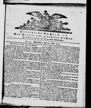 Berlinische Nachrichten von Staats- und gelehrten Sachen vom 08.05.1813