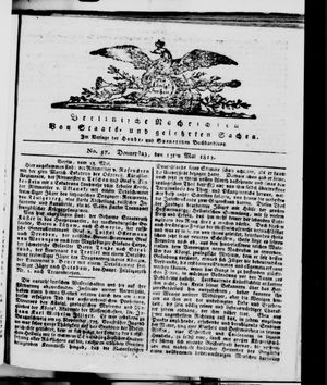 Berlinische Nachrichten von Staats- und gelehrten Sachen vom 13.05.1813