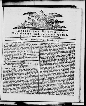 Berlinische Nachrichten von Staats- und gelehrten Sachen vom 04.11.1813