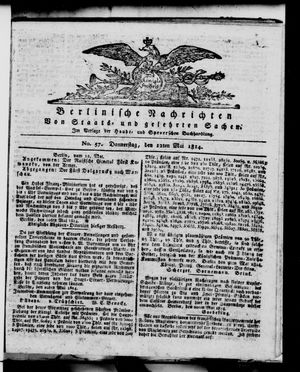 Berlinische Nachrichten von Staats- und gelehrten Sachen on May 12, 1814