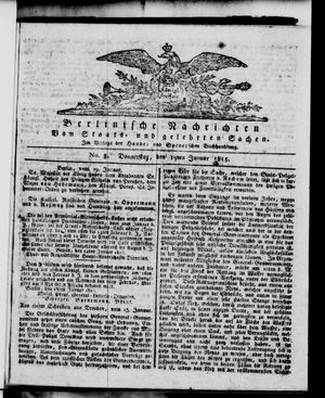 Berlinische Nachrichten von Staats- und gelehrten Sachen on Jan 19, 1815