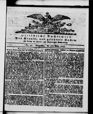 Berlinische Nachrichten von Staats- und gelehrten Sachen on Mar 9, 1815