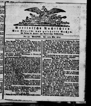 Berlinische Nachrichten von Staats- und gelehrten Sachen on May 13, 1815