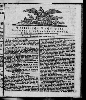 Berlinische Nachrichten von Staats- und gelehrten Sachen vom 20.05.1815