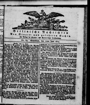 Berlinische Nachrichten von Staats- und gelehrten Sachen vom 10.06.1815