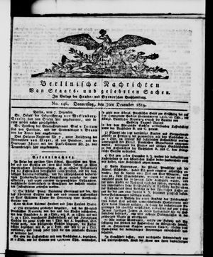 Berlinische Nachrichten von Staats- und gelehrten Sachen vom 07.12.1815
