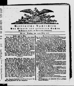 Berlinische Nachrichten von Staats- und gelehrten Sachen vom 12.03.1816