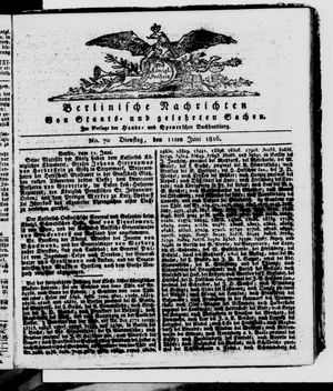 Berlinische Nachrichten von Staats- und gelehrten Sachen vom 11.06.1816