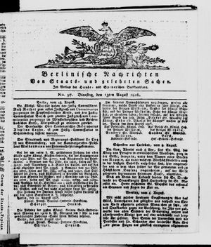 Berlinische Nachrichten von Staats- und gelehrten Sachen vom 13.08.1816