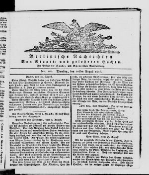 Berlinische Nachrichten von Staats- und gelehrten Sachen vom 20.08.1816