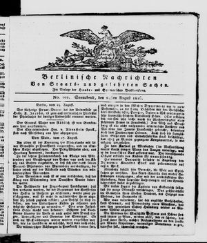 Berlinische Nachrichten von Staats- und gelehrten Sachen vom 24.08.1816