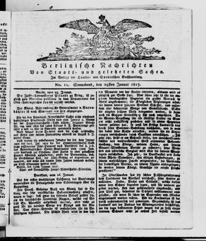 Berlinische Nachrichten von Staats- und gelehrten Sachen vom 25.01.1817
