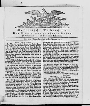 Berlinische Nachrichten von Staats- und gelehrten Sachen vom 30.01.1817