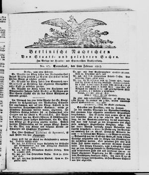 Berlinische Nachrichten von Staats- und gelehrten Sachen vom 08.02.1817