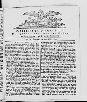 Berlinische Nachrichten von Staats- und gelehrten Sachen vom 04.03.1817