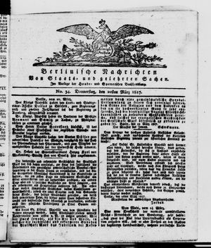 Berlinische Nachrichten von Staats- und gelehrten Sachen vom 20.03.1817