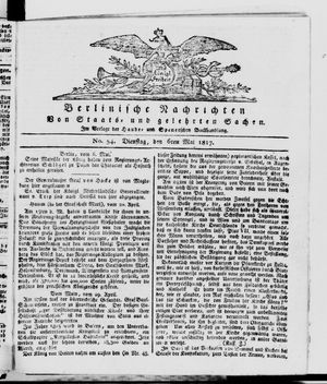 Berlinische Nachrichten von Staats- und gelehrten Sachen vom 06.05.1817