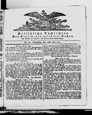 Berlinische Nachrichten von Staats- und gelehrten Sachen vom 24.07.1817