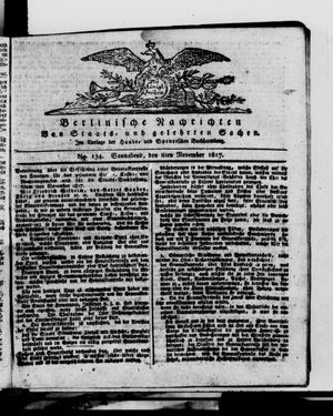 Berlinische Nachrichten von Staats- und gelehrten Sachen vom 08.11.1817