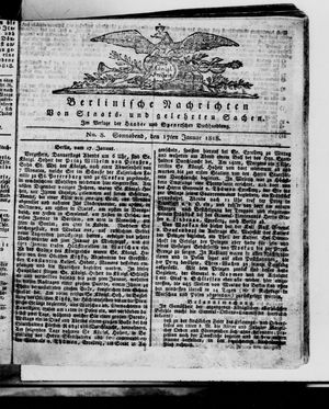 Berlinische Nachrichten von Staats- und gelehrten Sachen on Jan 17, 1818