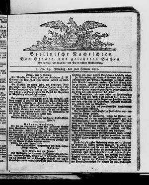 Berlinische Nachrichten von Staats- und gelehrten Sachen vom 03.02.1818