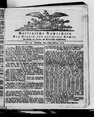 Berlinische Nachrichten von Staats- und gelehrten Sachen vom 24.02.1818