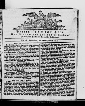 Berlinische Nachrichten von Staats- und gelehrten Sachen vom 28.02.1818