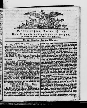 Berlinische Nachrichten von Staats- und gelehrten Sachen vom 07.03.1818